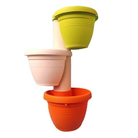 3 stk. Dreneringsblomsterpotter Kar Badekar Takrenne Nedløpsrør Blomsterpotte for Planter og Blomster