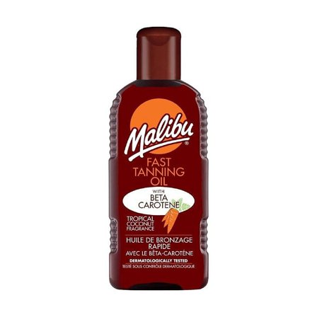 Malibu Bronzing Fast Tanning Oil with Beta Carotene, Water Resistant, Tropical Coc 200 ml, Skincare, Solpleje, Selvbruner