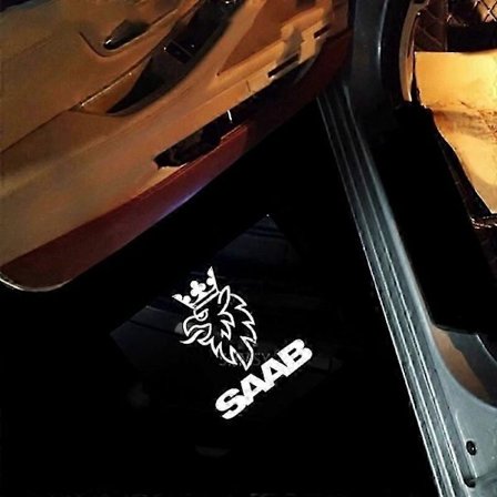 2 stk. LED Bil Dør Projektor Ghost Shadow Courtesy Lys Tilbehør Kompatibel med Saab 9-3 93 2003 - 2009 2010 2011 2012 9-5 95 1998 -2011