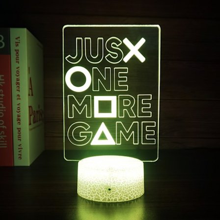 Kreativ Spil Atmosfærisk Lys med fjernbetjening Gamepad 3D Natlys - Perfekt Jule- og Fødselsdagsgave til Mænd