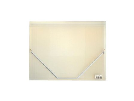 Mapp med elastiska gummiband, 3 flikar, A4, polypropylen, transparent vit - Lyreco - Kontorsmaterial - Mappar och plastfickor - Gummibandsmappar 3-