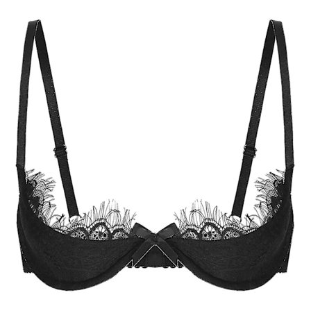 Dame 1/2 Cup Push Up Spile Blonde BH Lingerie Åpen Bryst Cup BH Topper Justerbar Stropp Svamp Polstret BH Undertøy
