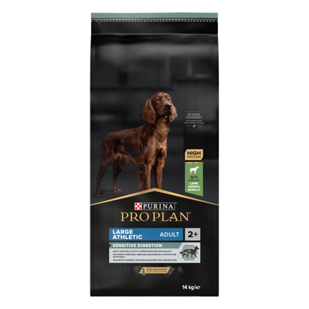 Purina Pro Plan - Adult Sensitive Digestion Large Athletic Lamb tørrfôr 14 kg. - Hund - Hundefôr & hundemat - Tørrfôr for hund - ZOO.no