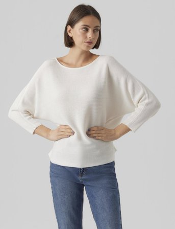 Vero Moda Vmnora 3/4 Boatneck Blouse Noos - White - M