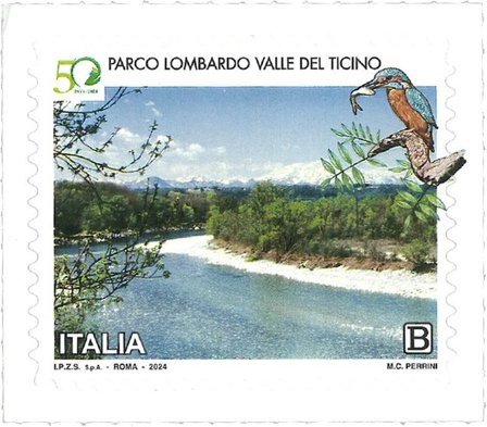 Italien - Naturparken Ticino-dalen i Lombardiet - Postfrisk frimærke