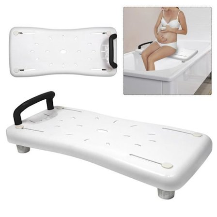 XMTECH Badekarsete og hylle - Sklisikker plastoverflate 70x30x5cm - Hvit