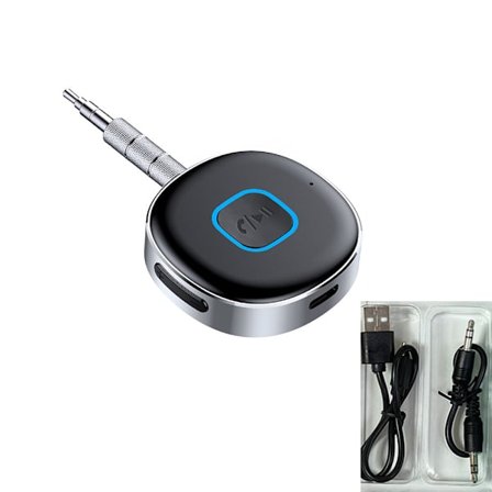 Svart ljudkonverter, Bluetooth AUX-adapter för bil, Mini Bluetoot