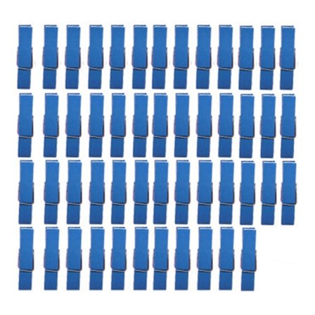 Pakke med 50 fargerike klesklyper i tre for oppheng av klær, bildeklyper, treplugger, praktisk sterkt grep, klesklyper - Marineblå