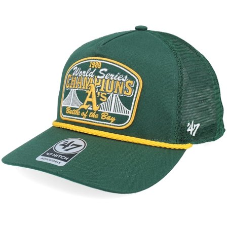 47 Brand - MLB Grøn trucker Kasket - Oakland Athletics Champ Patch Hitch Green A-Frame Trucker @ Hatstore