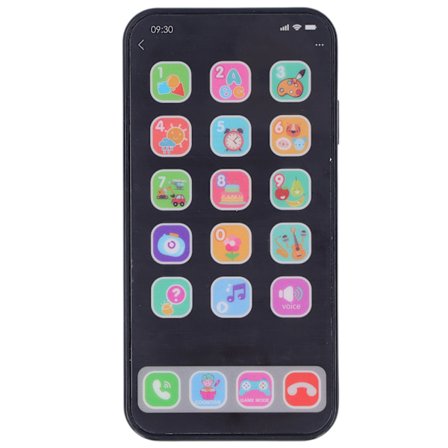 Vauvan leikkipuhelin Monitoiminen opettavainen musiikki Vauvan matkapuhelin Light Up Play -puhelin vauvoille Lapsille Taaperoille Musta