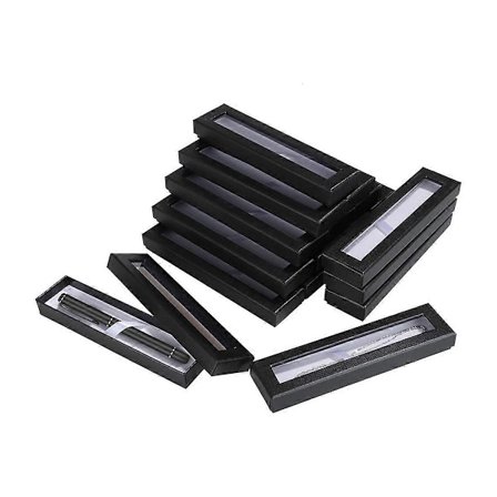 24 stk. Tom Gaveeske for Penn med Klart Lokk, Penneeske Pennevisningskasse for Presentasjon Smykker Gavepakke