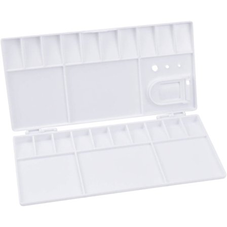 Hvid - 1 stk. plastik palet, foldbar palet, kunstnerpalet