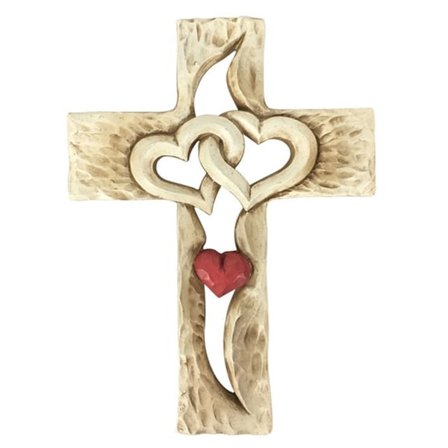 Kjærlighet kors hjem soverom kristen dekorasjon to hjerteformet