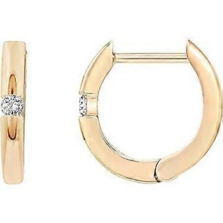 Ultra Tjocka Huggie Örhängen 925 Sterling Silver 14k Guldpläterade - Mini Hoop Örhängen för Kvinnor - Små Guldpläterade Creoler