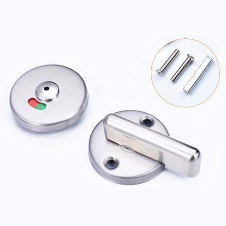 Privat Dörrlås med Indikator - Rund Rostfri Regel för Herr- och Damtoaletter (Typ 2)