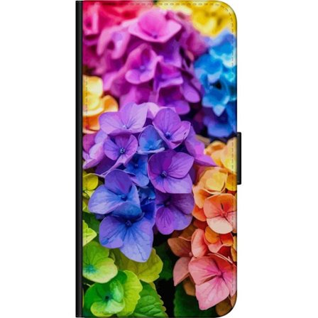 Kompatibelt Plånboksfodral till Samsung Samsung Galaxy Note10 Lite Hydrangea blommor hortensia blommor färgglada regnbåge blommigt mönster rosa bl