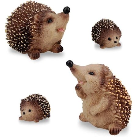 Piggsvinfigurer Hage Statuer, 4 stk Plast Realistiske Jungel Skog Jumbo Dyrefigurer, Kake Topper Fest