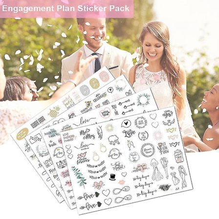 4 kpl Hää Tarrat Suunnittelu Kihlasopimus Suunnitelma Tarrat Sarja S