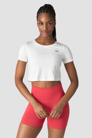 ICANIWILL - Training Crop Top White Wmn - Damen - ICIW