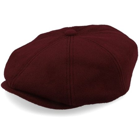 Brixton - Röd flatcap Keps - Brood Port Snap Cap @ Hatstore