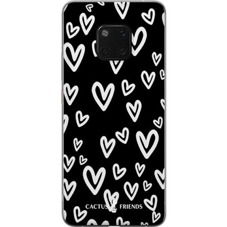 Kompatibelt Mobildeksel til Huawei Huawei Mate 20 Pro Cactus and Friends - Handdrawn Love Chaos