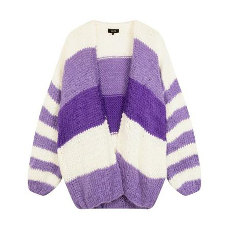 Alix The Label Stripe Vest , Paars , Dames , Maat: M Vesten