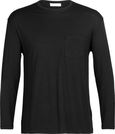 Icebreaker Men's Granary Long Sleeve Pocket Tee Men long-sleeved sweaters Black S