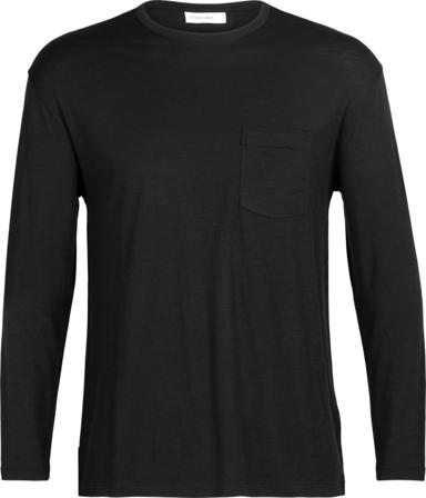 Icebreaker Men's Granary Long Sleeve Pocket Tee Men long-sleeved sweaters Black M