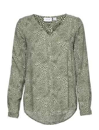 Vipaya V-Neck L/S Shirt/Su Patterned Vila