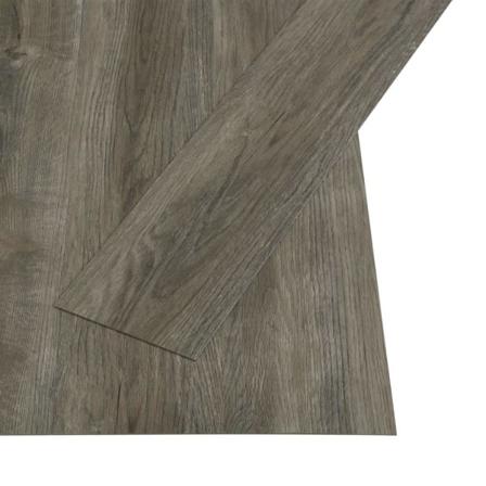 Vidaxl Självhäftande Golvplankor 4,46 M² 3 Mm Pvc Grå Och Brun Grå