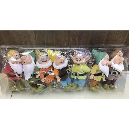 7-pakning Disney Snow White and the Seven Dwarfs Action Figur Leketøy 15 cm Princess Pvc Doll