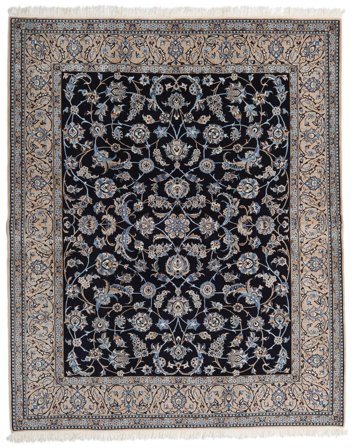 Nain Fine 9La Teppich 202X250 Grau/Schwarz Wolle, Persien