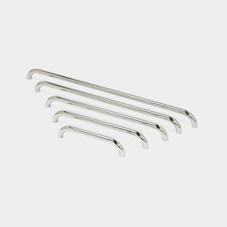 Boat handle / grab rail Roca, round profile with perpendicular end, for screw, acid-resistant stainless steel, 900 x Ø25 mm