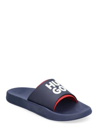 Nil_Slid_Mdtpu_N Designers Summer Shoes Sandals Pool Sliders Blue HUGO