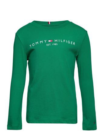 Essential Tee L/S T-shirts Long-sleeved T-shirts Grön Tommy Hilfiger