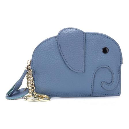 Äkta lädermyntbörs personlig elefant mini kreativ myntbörs söt korthållare nyckelväska