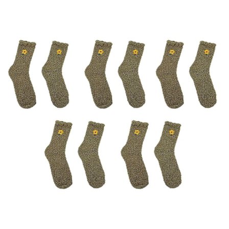 Sovstrumpor Dam Fleecefodrade Toffelstrumpor Varma Termostrumpor Elastisk Design 5-pack