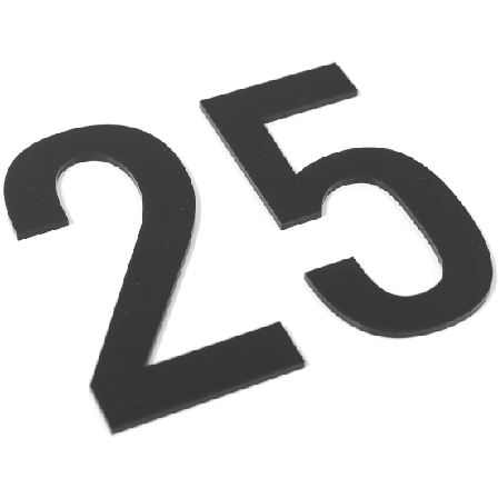 House number signs and letters - Personalised - Black - Plastic - Signomatic.com.au