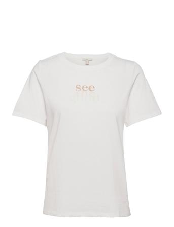 T-Shirts T-shirt Top Hvid EDC By Esprit