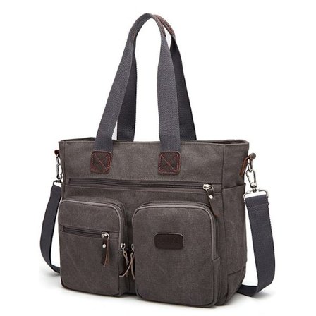 Yläkahva Satchel Käsilaukut Olkalaukku Messenger Tote Bag Laukku Crossbody Bag Matkatöiden Tote Bag(Harmaa)
