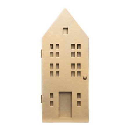 Nøkkelskap med 6 kroker - Gull