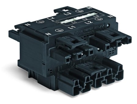 Wago 770-640 Fördelningsblock 3-fas till 1-fas, Anslutningsdon & kablar