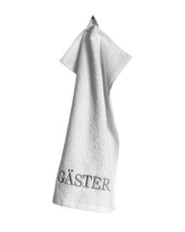 Gästhandduk med brodyr Vit - Classic Textiles