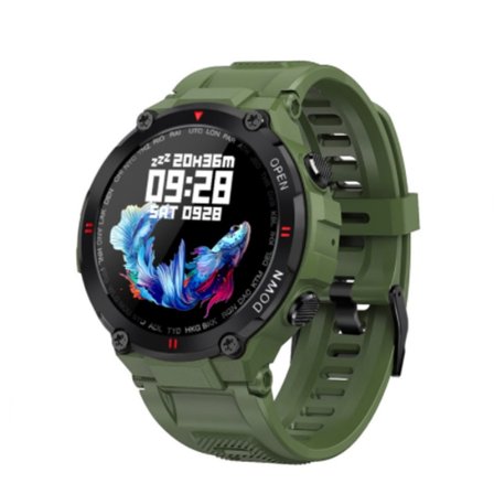 Smartwatch k22 Urtavla Grön 33mm Rem Gummi Smart Klocka
