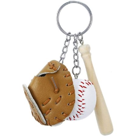 Mini Basebollträ Handske Formad Nyckelring Kreativ Nyckelring Hänge Gåva