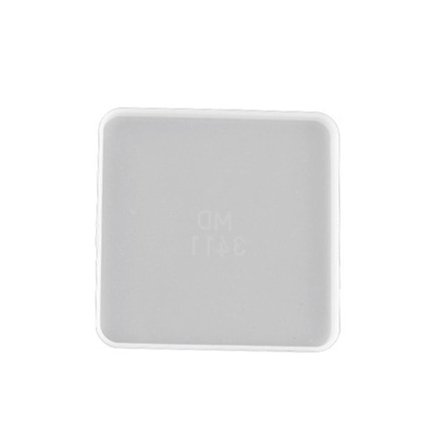 Rund/Fyrkantig/Hexagon Te Fat Underlägg Silikonform Bricka Hartsform DIY Verktyg-Fyrkantig#
