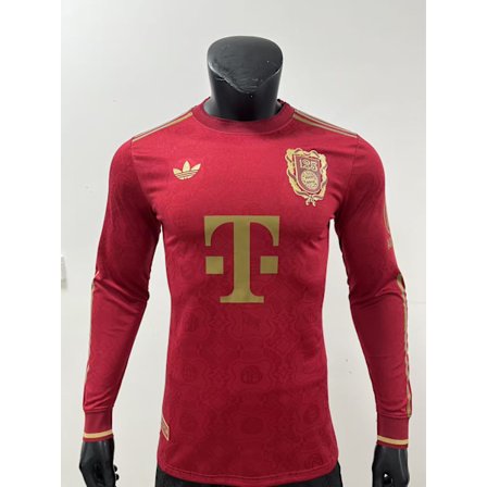 25-26 FC Bayern München 125 års jubilæum Langærmet Spiller Fodbold T-shirt S-3XL
