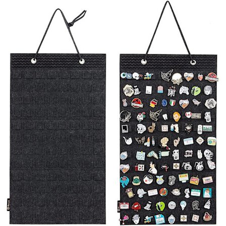 Wabjtam Hængende Brosje Pin Organizer, Display Pins Oppbevaringsveske, Brosje Kolleksjon Oppbevaringsholder, Rommer Opptil 96 Pins.(Ikke Inkluder Noen