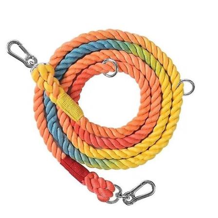 Rainbow koiran talutushihna puuvillalla punottu naruhihna metallisoljella värikäs puuvillaköysi pienille keskikokoisille suurille lemmikkitarvikeille 