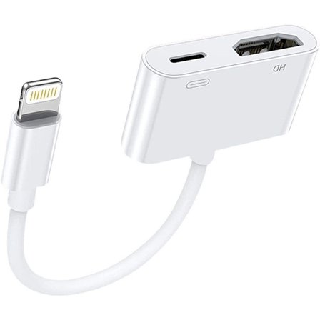 Lightning Digital AV-adapter [Apple MFi-certifierad] Lightning till HDMI Sync